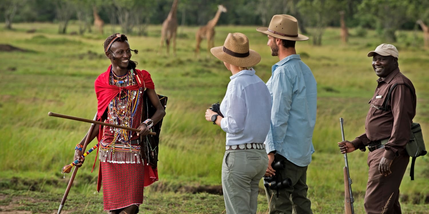 Guided nature walk experience in Mara conservancies