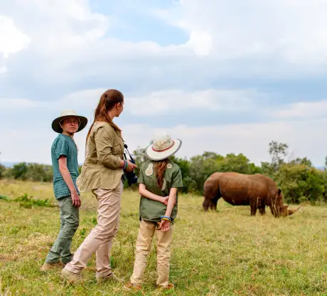 Kids enjoying wildlife sightings in Masai Mara